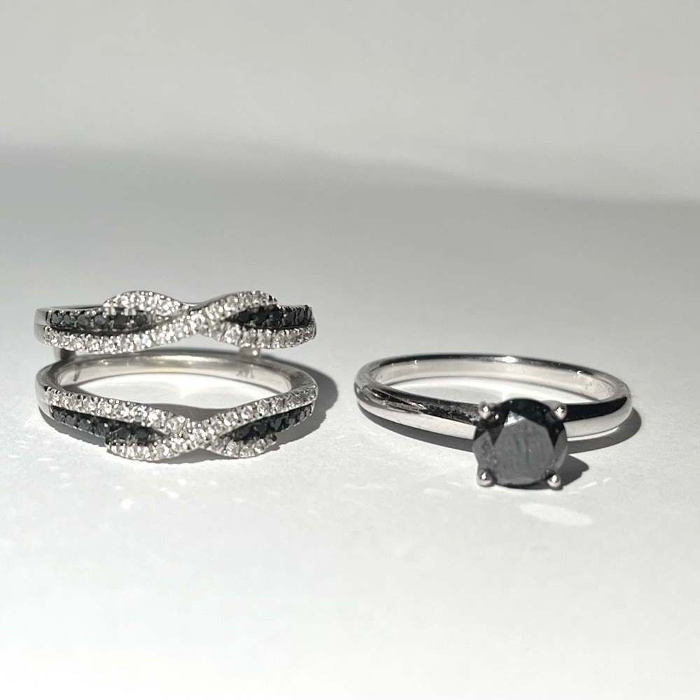 Kay Jewelers black Diamond wedding set